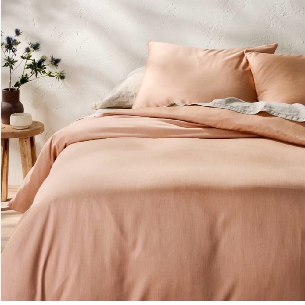 Casaluna - King Rayon from Bamboo Duvet Set Light Adobe Clay  Clay